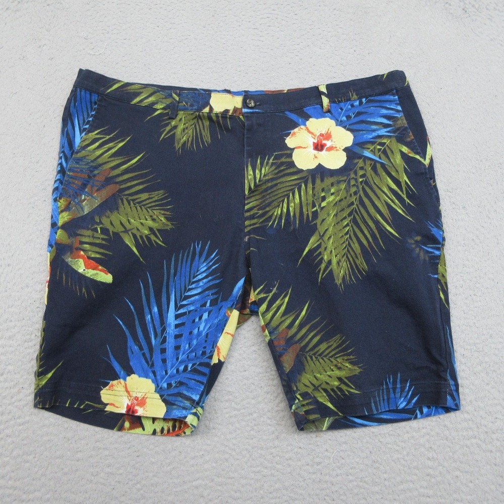 Paisley & Gray Slim Fit Hawaiian Floral Chino Shorts Mens 38 Multicolor Tropical